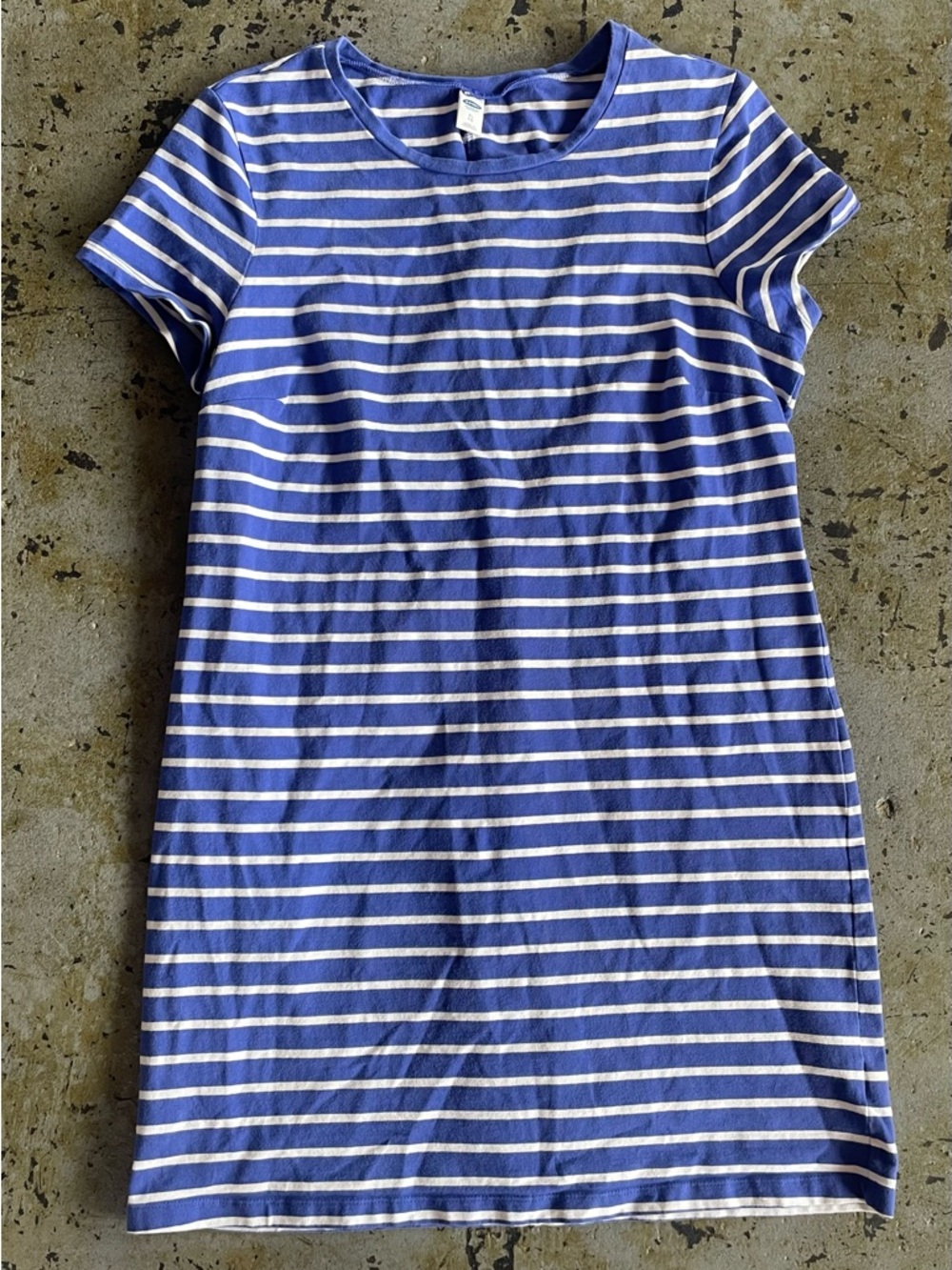 Old Navy Blue and White Striped T-Shirt Cotton Dress Size XL